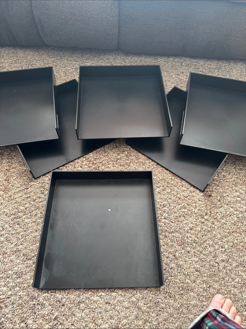 Black Tablet Storage Tray - 12x12 single